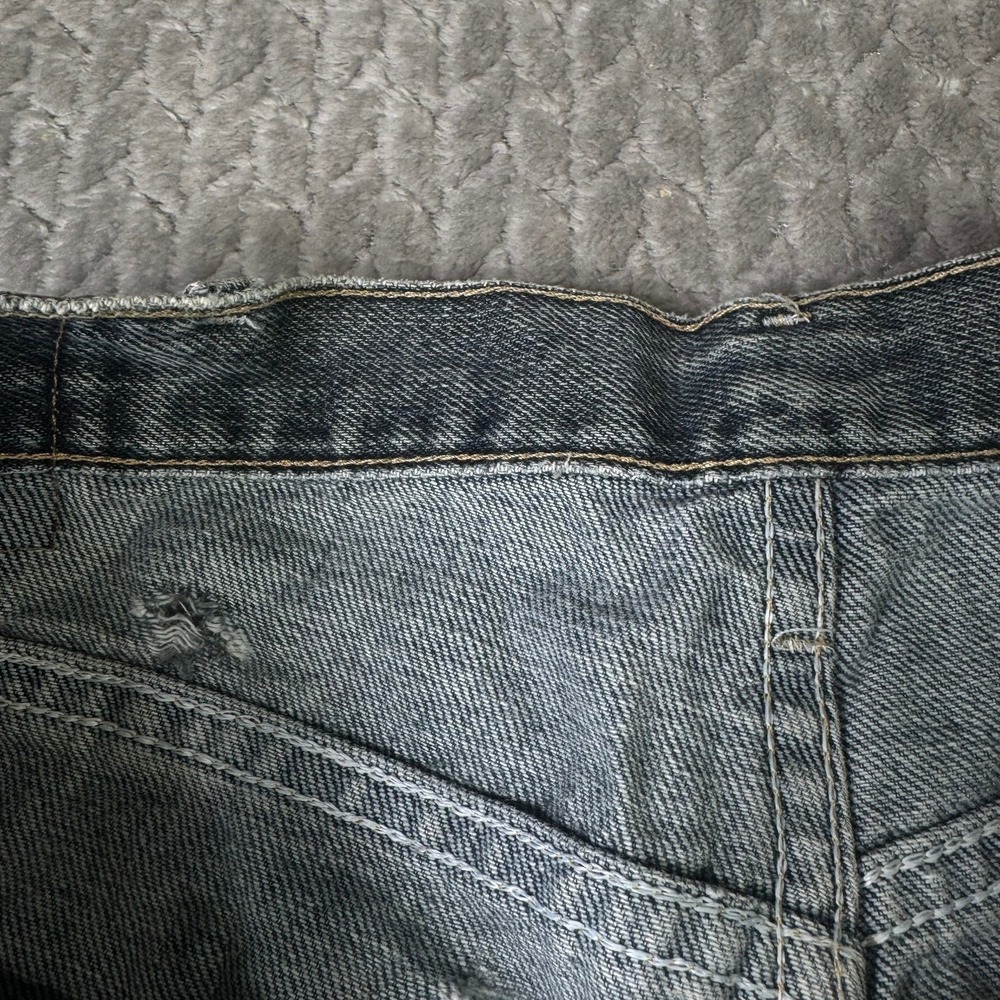 Wrangler Mens Denim Shorts Dark Wash Relaxed Fit Workwear Size 34 Causual - Picture 8 of 15